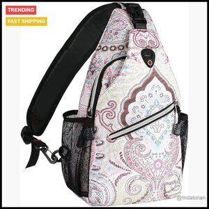 Sling Backpack Daypack Adjustable Shoulder Bag Hiking Travel Crossbody Pattern